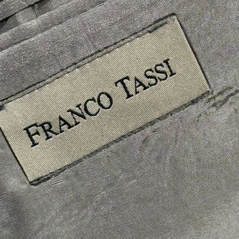 Franco Tassi Mens Pure New Wool Blazer Tan Olive Micro Houndstooth Sport Coat